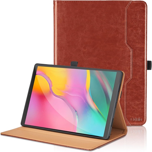 Case for Samsung Galaxy Tab A 10.1 2019 - [Hand Strap] Multi Angle Viewing Stand PU Leather Tablet