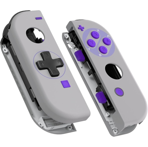 EXTREMERATE  Clics Snes Style Joycon Handheld Controller Housing (Dpad Version) Full Buttons, Replacement Shell Case