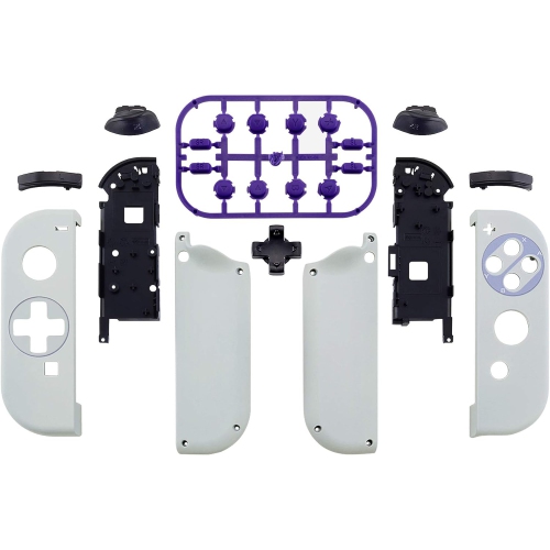Clics SNES Style Joycon Handheld Controller Housing Full Buttons, Replacement Shell Case