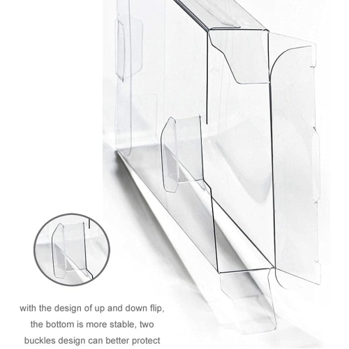 Boîte de protection pour jeux NES Games Box, étui transparent, paquet de 10