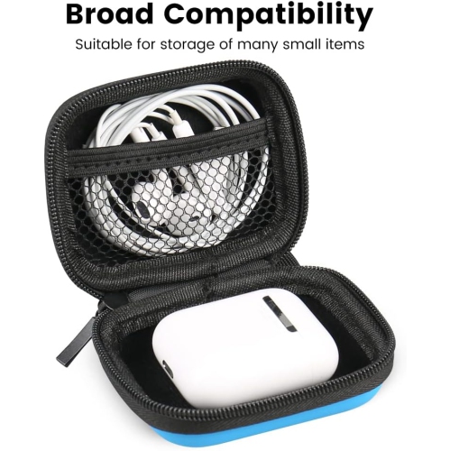 Earphone case, Earbud Carrying Case Holder Hard EVA Headphone Small Zipper Pouch Compatible with Beats Fit