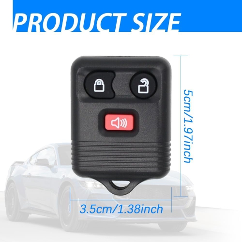 2PCS Key Fob, Replacement Keyless Entry Remote, 3 Button Control Remote Key Fob Replacement for Ford 1998-2016