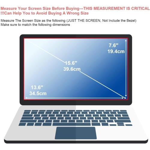 2-Pack 15.6 Inch Laptop Anti Glare(Matte) Screen Protector Cover for All 15.6 inch 16:9 Aspect Ratio Screen