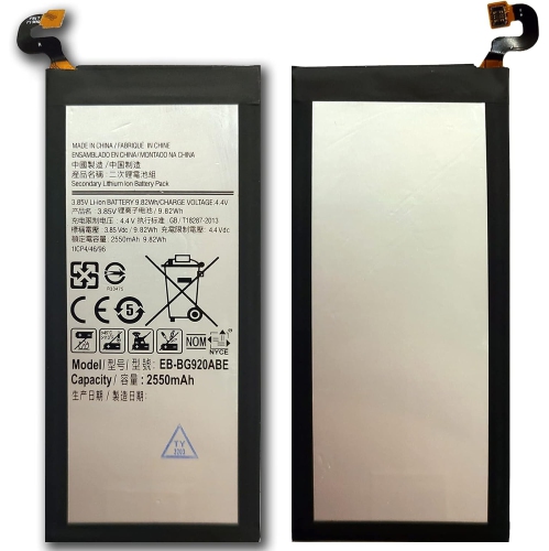 Replacement y Compatible with Samsung S6 EB-BG920ABE 2550mAh y Replacement EB-BG920ABA SM-G920W8