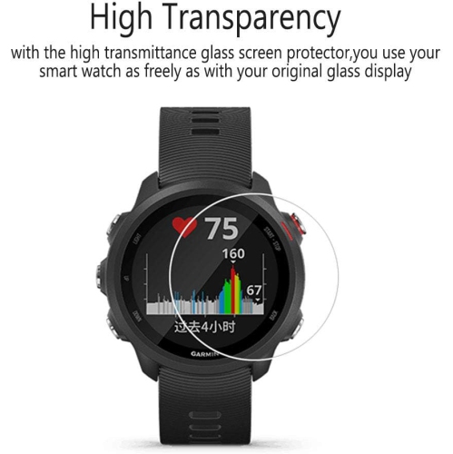 for Garmin Forerunner 245 / 245M Screen Protector,9H Hardness Tempered Gl Screen Protector for Garmin