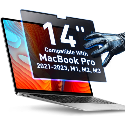 VINTEZ  Magnetic Privacy Screen Compatible With Macbook Pro 14" 2021, 2022, 2023, M1, M2, M3 Anti-Blue Light Anti-Glare Laptop