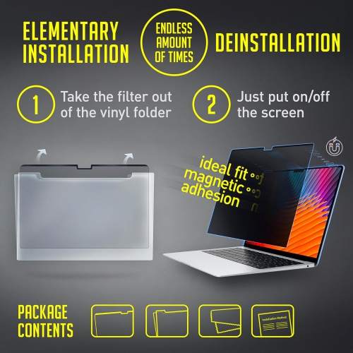 Magnetic Privacy Screen Compatible with MacBook Pro 14" 2021, 2022, 2023, M1, M2, M3 Anti-Blue Light Anti-Glare Laptop