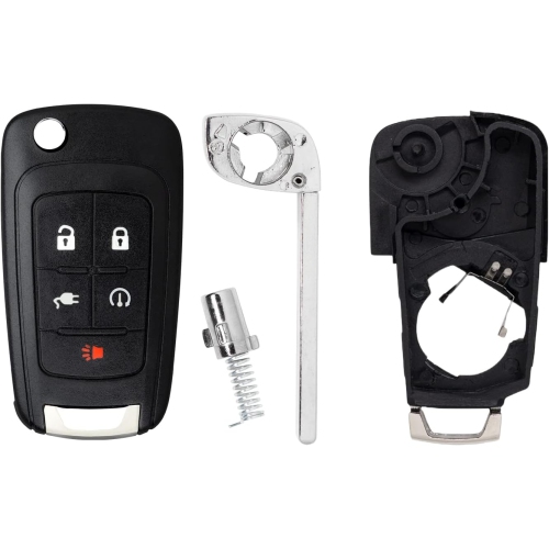 STANDARDAUTOPART  5 Button Peps Flip Key Replacement Shell Case Compatible With Chevrolet Volt Oht05918179 22923862