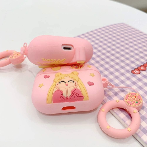 Compatible with Airpods Pro Case,Soft Silicone Kawaii Cute Skin Case Cover Shock-Absorbing Protective Case