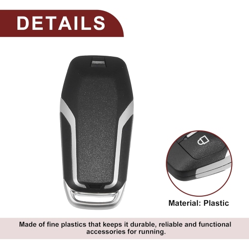 Key Fob Shell Case for Ford F150 F250 Truck 2015-2017 5 Buttons Replacement | Keyless Entry Remote