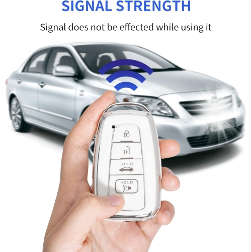 for Toyota Key Fob Cover Premium Soft TPU Car Key Case Full Protection Key Holder Fit for 2018-2022 Toyota RAV4 Camry