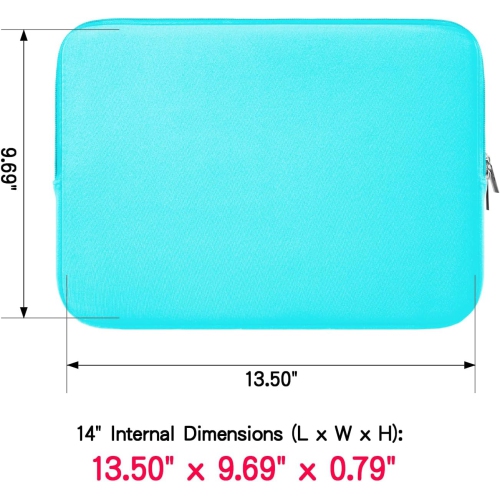 RAINYEAR 14 Inch Laptop Sleeve Case Cover Soft Fluffy Lining Carrying Bag Compatible with 14" Notebook Computer