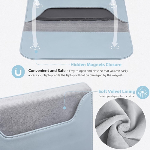 15-16 Inch Laptop Sleeve Compatible with MacBook Pro 16 M3/M2/M1 Pro/Max A2991 A2780 A2485 A2141 2024-2019,