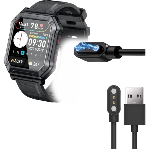 Compatible with Kimeag H31 Smartwatch Charger, Magnetic USB Charging Cable Replacement Charger Cable Compatible