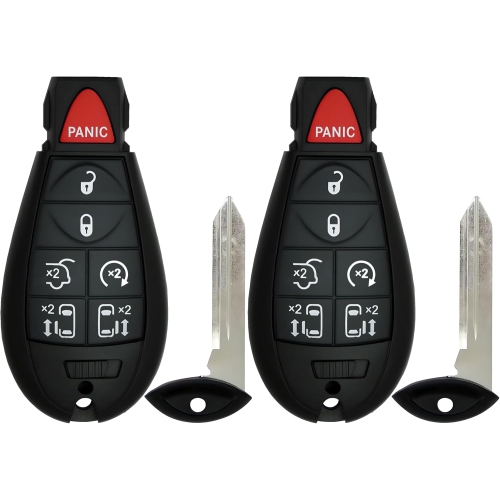 KEYLESSCANADA  © 2 New Replacement Keyless Entry 7 Buttons Remote Start Car Key Fob M3N5Wy783X, Iyz-C01C for Town