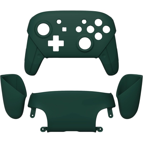 Forest Green Faceplate Backplate Handles for Nintendo Switch Pro Controller, Soft Touch DIY Replacement