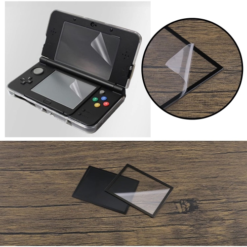 2Pcs Screen Lens Cover with Lower Frame Compatible with Nintendo DS Lite Top Screen Game Case Lens Frame