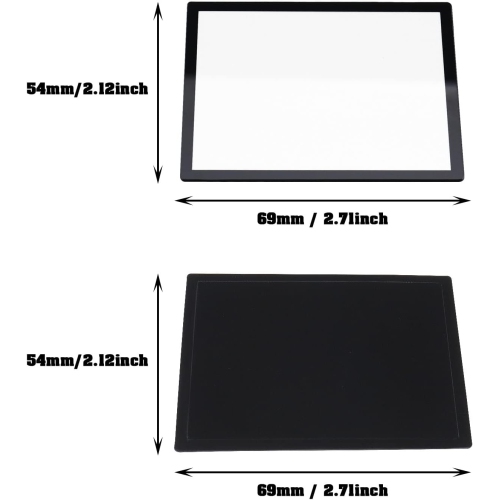 2Pcs Screen Lens Cover with Lower Frame Compatible with Nintendo DS Lite Top Screen Game Case Lens Frame