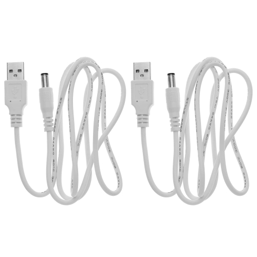 THE LORD OF THE TO  Ols 2PCs USB Charging Cable USB 2.0 A Type Male to 5.5 X 2.5MM Dc 5V Power Plugs Barrel Connector