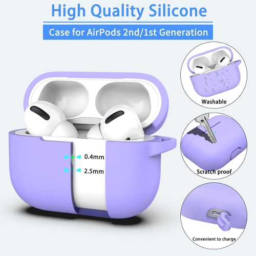 for AirPods Pro Case Cover, Military Grade Anti-Fall Soft Silicone Shock-Absorbing Protective for AirPods Pro