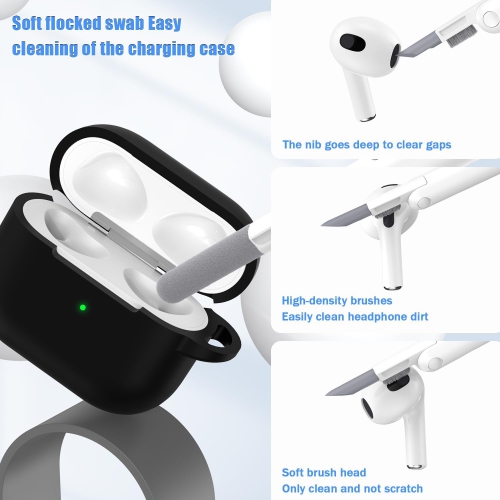 for AirPods 3rd Generation Case Cover 2021, Military Grade Soft Silicone Shock-Absorbing Protective