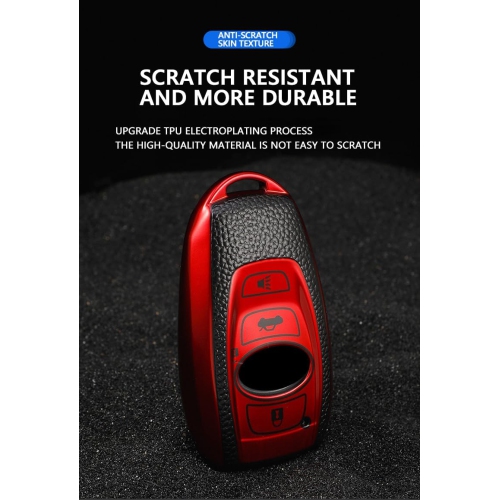 TPU Car Key Fob Cover with Keychain fits for Subaru Outback Ascent Forester Crosstrek Legacy Key Case Cover 3