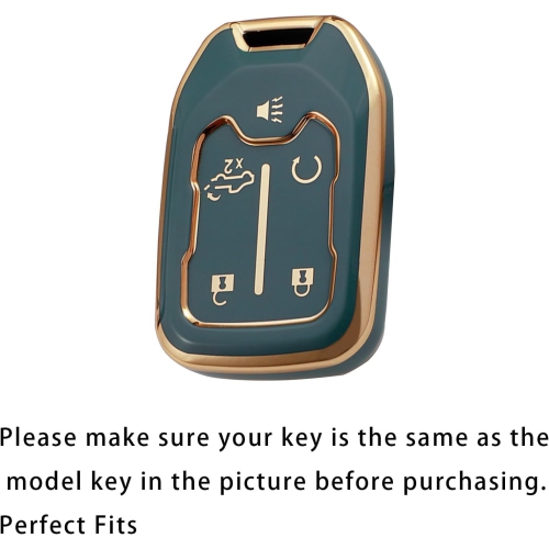 Compatible with GMC Key Fob Cover Key Fob Case for Chevy Suburban Tahoe Terrain Acadia Yukon Silverado GMC