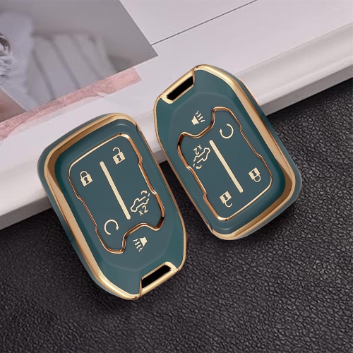 Compatible with GMC Key Fob Cover Key Fob Case for Chevy Suburban Tahoe Terrain Acadia Yukon Silverado GMC