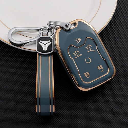 Compatible with GMC Key Fob Cover Key Fob Case for Chevy Suburban Tahoe Terrain Acadia Yukon Silverado GMC