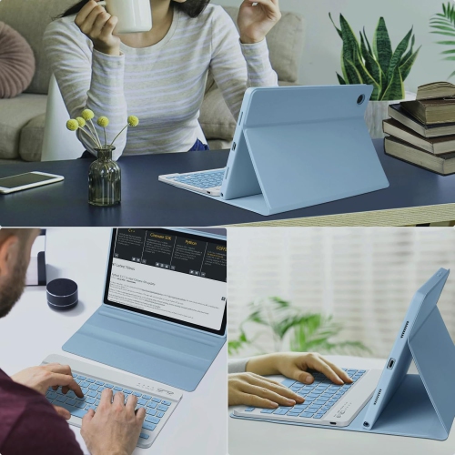 Colour Keyboard Case for Galaxy Tab S9 FE 10.9''/Tab S9 11"/ Tab S8 11"/Tab S7 11 inch, Magnet Detachable Keyboard