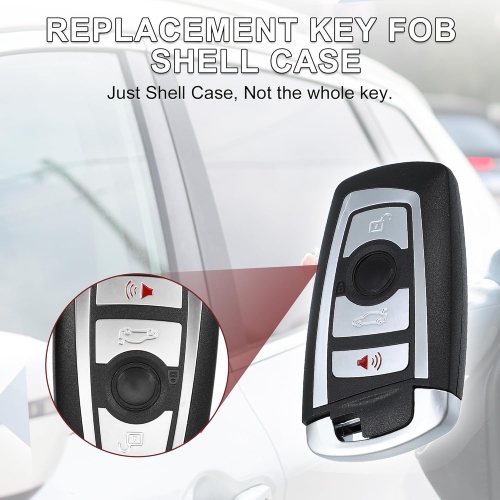 Key Fob Shell Case for BMW 328i 2013-2016 4 Buttons Replacement | Keyless Entry Remote Control Key
