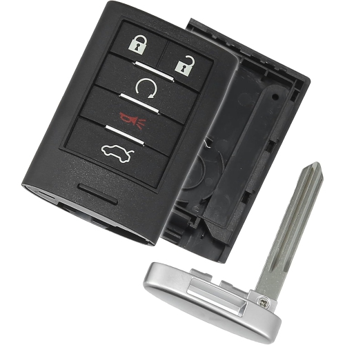 Key Fob Shell Case for Cadillac Escalade CTS 2008-2012 5 Buttons Replacement | Keyless Entry Remote