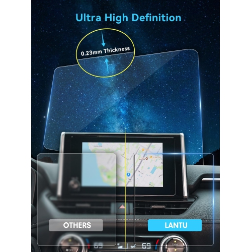 Paquet de 2 protecteurs d'écran RAV4 Nano pour 2023 2024 accessoires RAV 4 8&nbsp;po GPS Navigation HD Écran tactile clair