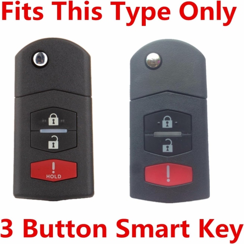 Silicone Keyless Entry Remote Control Key Fob Cover Case protector Replacement Fit For Mazda 2 3 5 6 CX-5 CX-7