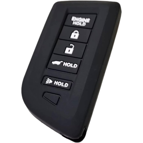 Silicone Rubber Key Fob Cover Compatible with 2022 2023 Acura RDX Mdx Integra (Black with White Black