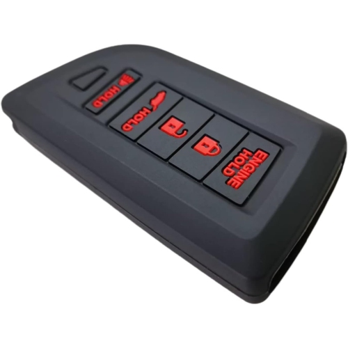 Silicone Rubber Key Fob Cover Compatible with 2022 2023 Acura RDX Mdx Integra (Black with White Black