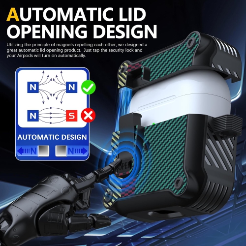 for Airpods 3rd Generation Case with Secure Lock , Full Body Shockproof Hard Shell Protective, AirPods 3