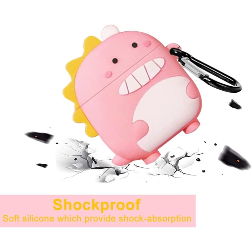 Cute AirPods 3 Case Cover with Carabiner Keychain,Soft Silicone Funny Unique 3D Anime Airpod 3rd Generation