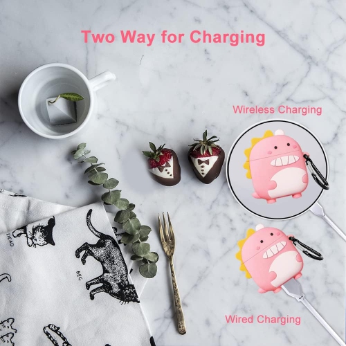 Cute AirPods 3 Case Cover with Carabiner Keychain,Soft Silicone Funny Unique 3D Anime Airpod 3rd Generation