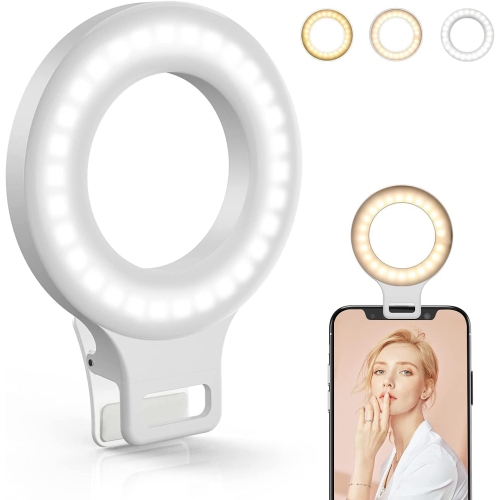 on Ring Light, Rechargeable 60 Selfie Ring Light for Phone, Laptop, Tablet (3 Models, 5 Level