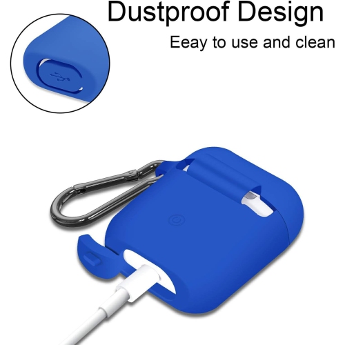 AirPods Case Cover with Keychain, Full Protective Silicone Skin Accessories for Women Men Girl with 4 Packs