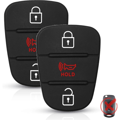 (2 PACK) for BUTTON PAD REPAIR KIT for Kia Key Fob Shell Case Cover Flipkey Keyless Entry Remote Flip
