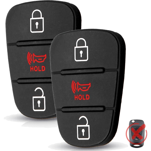 (2 PACK) for BUTTON PAD REPAIR KIT for Kia Key Fob Shell Case Cover Flipkey Keyless Entry Remote Flip