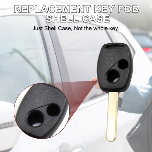 Key Fob Shell Case for Honda Civic Accord CRV Pilot Fit 2 Buttons Replacement | Keyless Entry Remote