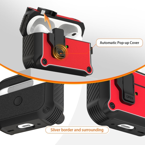 Case Compatible for Airpods Pro 2nd/1st Gen with Auto Snap Switch,Silver Outlines The Border,