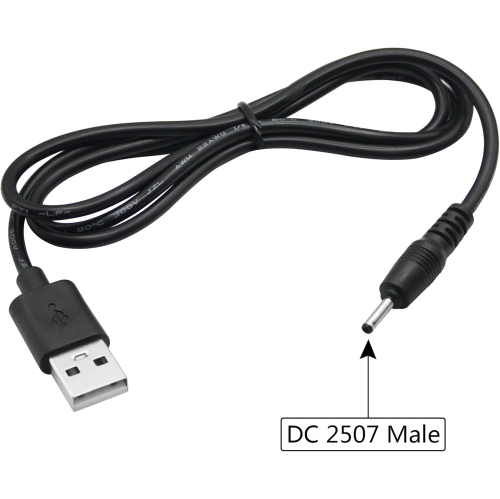 2Pcs USB to DC 2.5mm x 0.7mm Power Cord 3FT, USB 2.0 A Male to DC 2.5mm x 0.7mm Male Plug 5V 3A Power Charging Cable,
