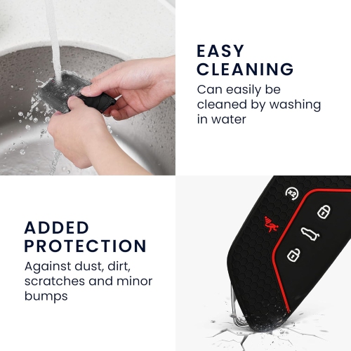 Car Key Cover Compatible with VW Golf 8 5-Button Seat Leon MK4 Tarraco Atec Key Cover - Silicone Protective