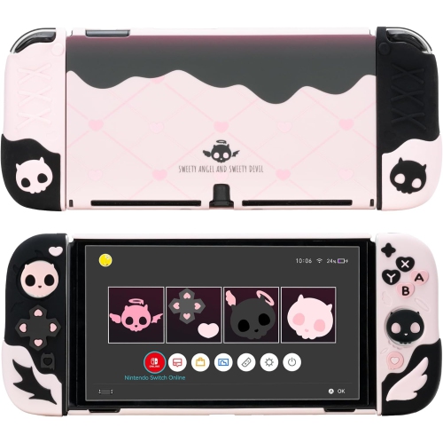 Protective Case for Switch O Model,Anti-Scratch Slim Cover Case Compatible with Nintendo Switch O