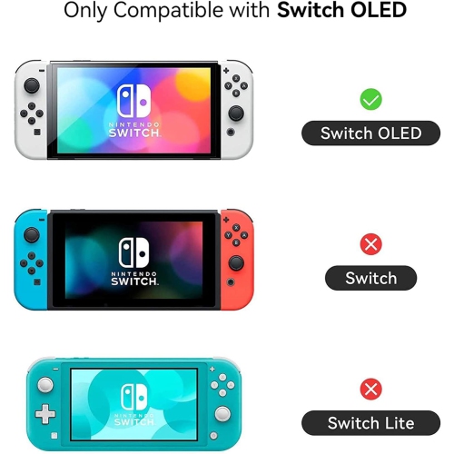 Protective Case for Switch O Model,Anti-Scratch Slim Cover Case Compatible with Nintendo Switch O