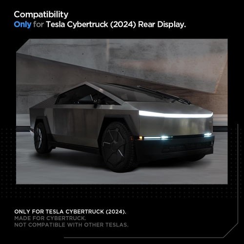 Tempered Gl Screen Protector [GlasTR Slim] designed for Tesla Cybertruck 9.4 inch Rear Touchscreen -